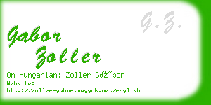 gabor zoller business card